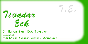 tivadar eck business card